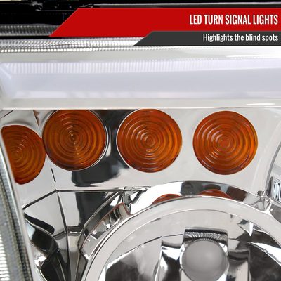 2007-2013 Toyota Tundra/2008-2017 Sequoia LED Tube Factory Headlights Chrome