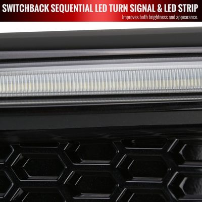 2018-2021 Subaru Impreza WRX STI LED Switchback Fog Light Mesh Glossy Black
