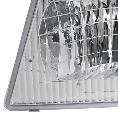 1992-2006 Ford Econoline Factory Style Crystal Headlights Chrome/Clear Lens