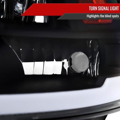2009-2019 Dodge RAM 1500 2500 3500 LED Factory Headlights Amber Black