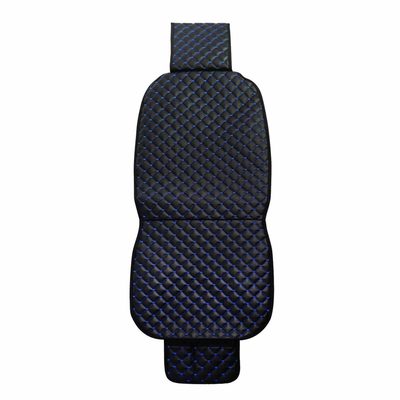 Cadillac Escalade Leather Breathable Front Seat Cover Pads Black Blue 1Pc