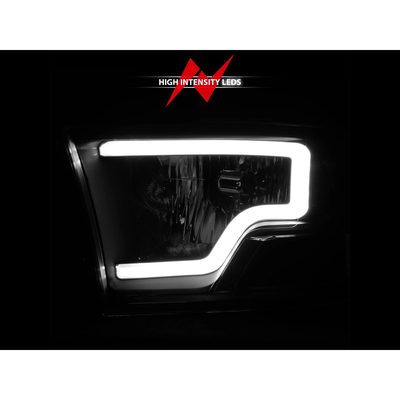 Anzo Black Crystal U-Bar Headlights 111515