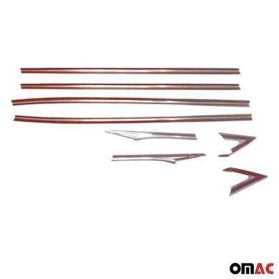2016-2021 Honda Civic Sedan Window Molding Trim Streamer Stainless Steel