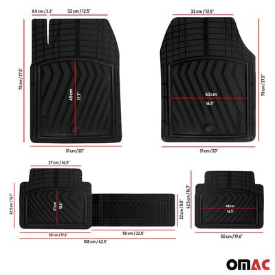 Ford Transit Connect Universal Floor Mats Liner All Weather 3D Black Waterproof 4Pcs