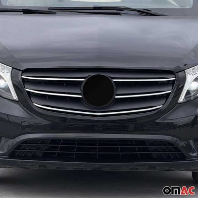 2021-2024 Mercedes Metris Front Bumper Grill Trim Molding Stainless Steel 5x