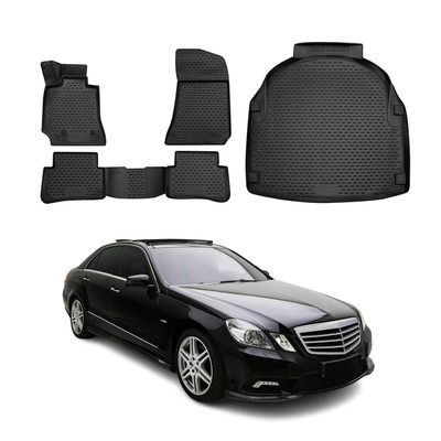 2010-2016 Mercedes E Class W212 Avantgard Floor Mats & Cargo Liner Full Set All Weather