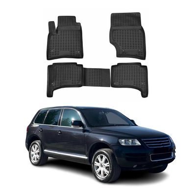2003-2010 Porsche Cayenne Floor Mats Liners Full Set All Weather Black