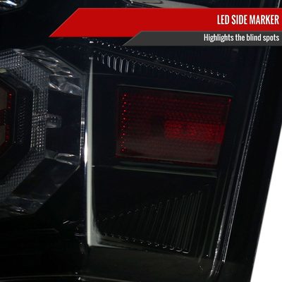2016-2022 Toyota Tacoma Sequential Signal LED Tail Lights Glossy Black/Smoke