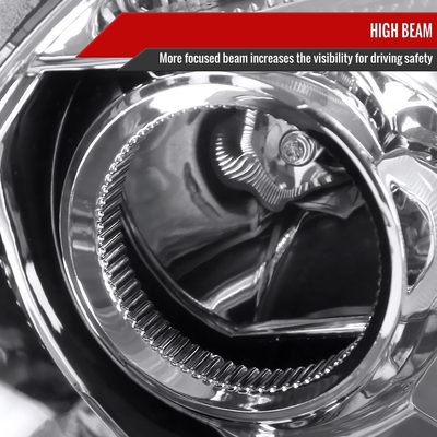 1998-2005 VW Beetle Halo Projector Headlights Chrome/Clear Lens