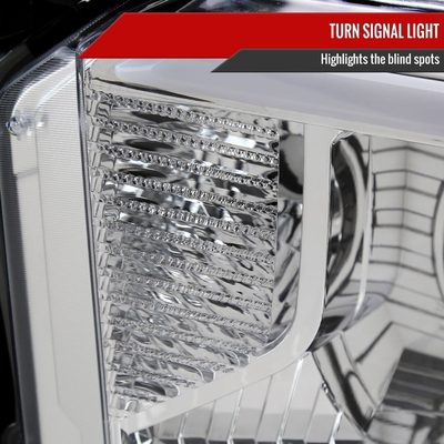 2014-2021 Toyota Tundra LED Projector Headlights Chrome Housing/Clear Lens