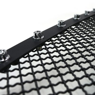 2003-2006 Chevy Silverado/Avalanche Rivet Black Steel 2PC Mesh Grille Insert