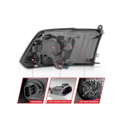 Anzo Chrome Switchback Projector Headlights 111540