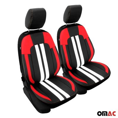 Volkswagen Front Car Seat Covers Protector Black White Breathable Cotton