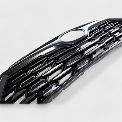 2020-2024 Toyota Highlander Grille Overlay Gloss Black 1Pcs ABS Plastic