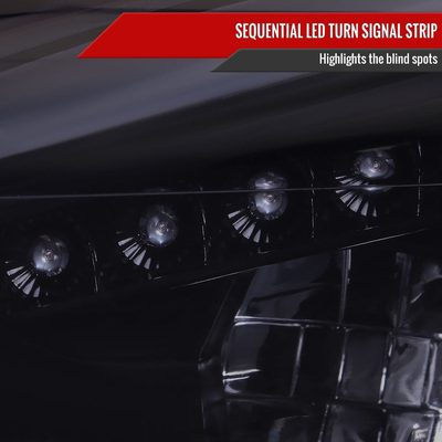 2015-2018 Ford Focus LED Sequential Signal Projector Headlights Black/Smoke
