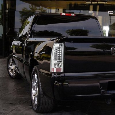 2003-2006 Chevrolet Silverado LED Tail Lights Chrome Housing/Clear Lens
