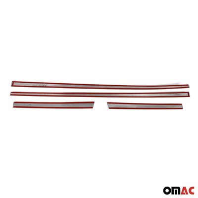 2007-2012 Dodge Nitro Side Door Molding Trim Skirt Garnish Stainless Steel Silver 4Pcs