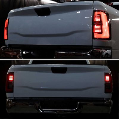 For Dodge RAM 2500/3500 2019-2024 LED Sequential Signal Tail Lights Black Housing Smoked Lens