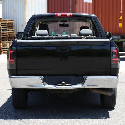 2002-2006 Dodge RAM 1500 2500 3500 LED Tail Lights -G2 Jet Black/Clear Lens
