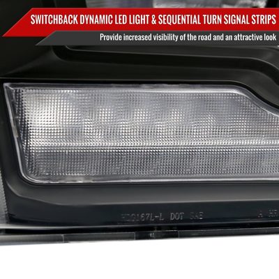 2009-2018 Dodge RAM 1500 RAM 2500 3500 Dual LED Bar Factory Headlights Black
