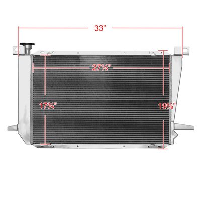 1985-1996 Ford F-150/250/ F350/ Bronco 4.9L L6 3Row Alu Performance Radiator