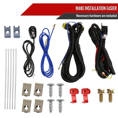 1999-2004 Ford Mustang 899 Fog Lights Kit Switch & Wiring Harness Chrome/Clear