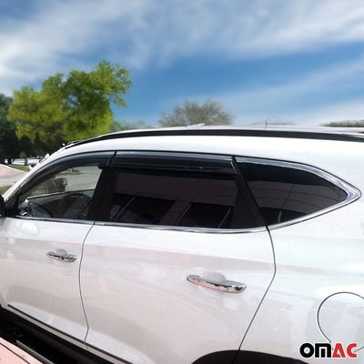 2016-2021 Hyundai Tucson Window Molding Trim Streamer Stainless Steel Silver 14 Pcs