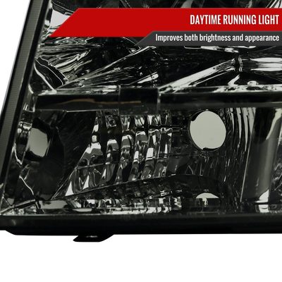 2007-2014 Chevy Avalanche/Tahoe/Suburban Factory Style Headlights Chrome/Smoke