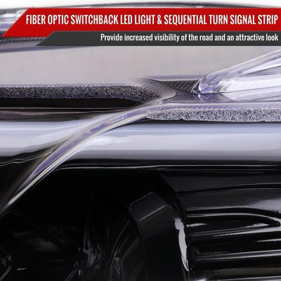 2013-2016 Ford Fusion Sequential Turn Signal Projector Headlights Black