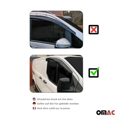 2014-2019 Toyota Corolla Sedan Window Visor Vent Rain Deflector 4Pcs Smoke