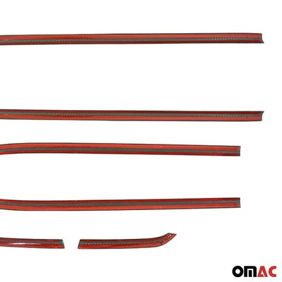 2019-2024 Jeep Renegade Window Molding Trim Streamer Carbon Fiber Black 6Pcs