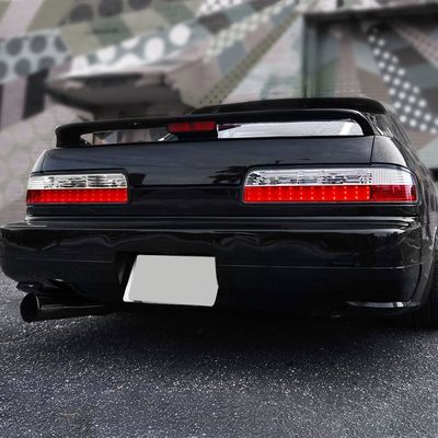 1989-1994 Nissan 240SX S13 Coupe LED Tail Lights Chrome Housing/Clear Lens