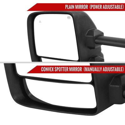 2016-2022 Nissan Titan BSM Memory Fuction & Manually Black Towing Mirrors