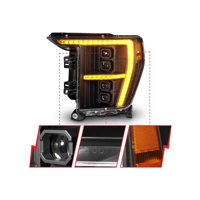 Anzo Z-Series LED Projector Headlights 111593X-L&ANZ-111593X-R