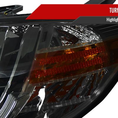 2004-2005 Honda Civic Projector Headlights w/R8 LED Light Strip Chrome/Smoke