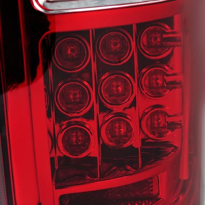 2009-2014 Ford F-150 LED Tail Lights Chrome Housing/Red Lens