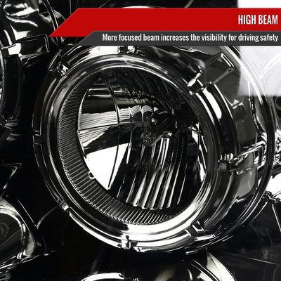 2004-2008 Ford F-150/ 06-2008 Lincoln Mark LT LED C-Bar Headlights Smoke