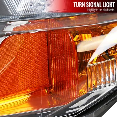 2012-2013 Honda Civic Coupe/ 2012-2015 Civic Sedan Crystal Headlights Chrome