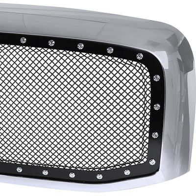 2006-2008 Dodge RAM Chrome ABS Rivet Style Grille w/ Stainless Steel Mesh