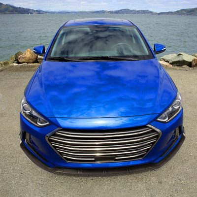 2017-2018 Hyundai Elantra Matte Black Polypropylene 3Pcs Bumper Lip