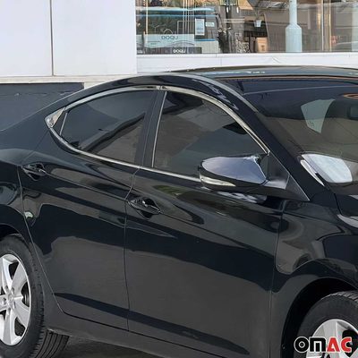 2011-2016 Hyundai Elantra Window Molding Trim Streamer Stainless Steel Silver 10 Pcs