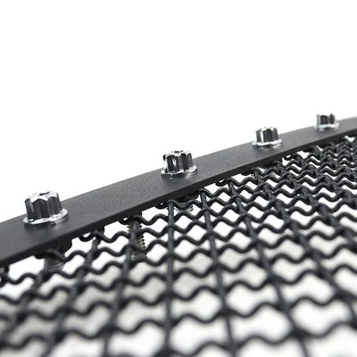 1999-2004 F-250/350/450/550/Excursion Rivet Black Steel 3PC Mesh Grille Insert