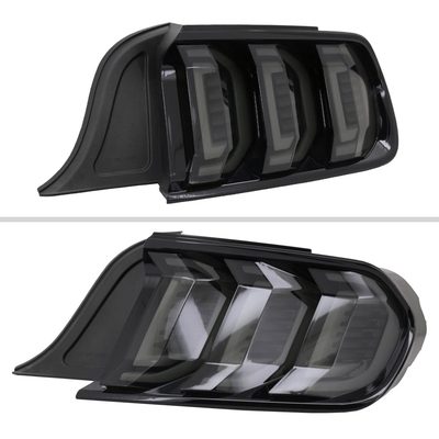 2015-2023 Ford Mustang Sequential Signal LED Tail Lights Glossy Black/Smoke