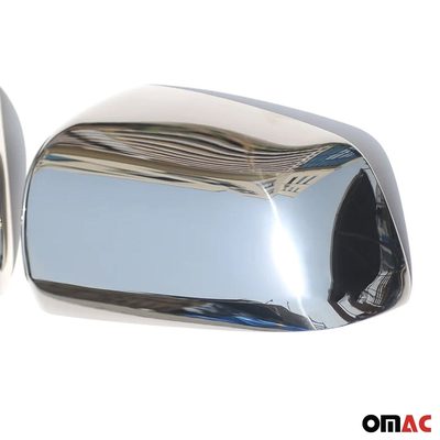 2008-2017 Mitsubishi Lancer Side Mirror Cover Caps Stainless Steel Silver 2 Pcs
