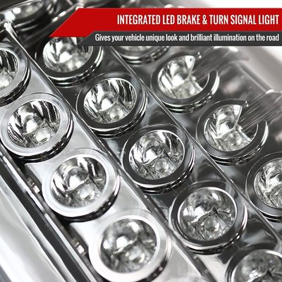 2007-2009 Dodge RAM LED Tail Lights Chrome Housing/Clear Lens