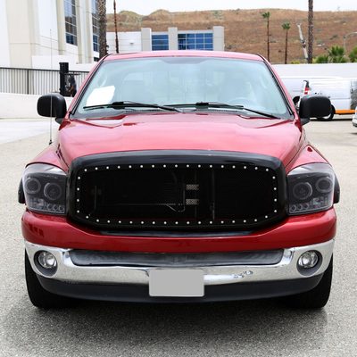 2006-2008 Dodge RAM 1500/ 06-2009 RAM 2500 3500 Dual Halo Headlights Smoke