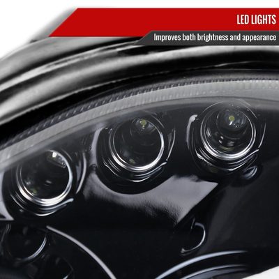 2000-2002 Dodge Plymouth Neon Dual Halo Projector Headlights Black/Smoke