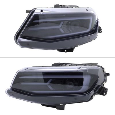For Chevrolet Camaro 2016-2018 LED Strip Projector Headlights Turn Signal Lights Chrome Housing Smoked Lens