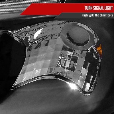 2000-2003 Nissan Sentra Factory Style Crystal Headlights Matte Black/Clear
