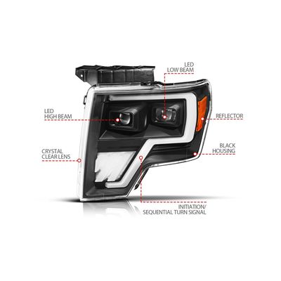 Fits 2009-2014 Ford F150, 2010-2014 F150 Raptor (ANZ-111629A)